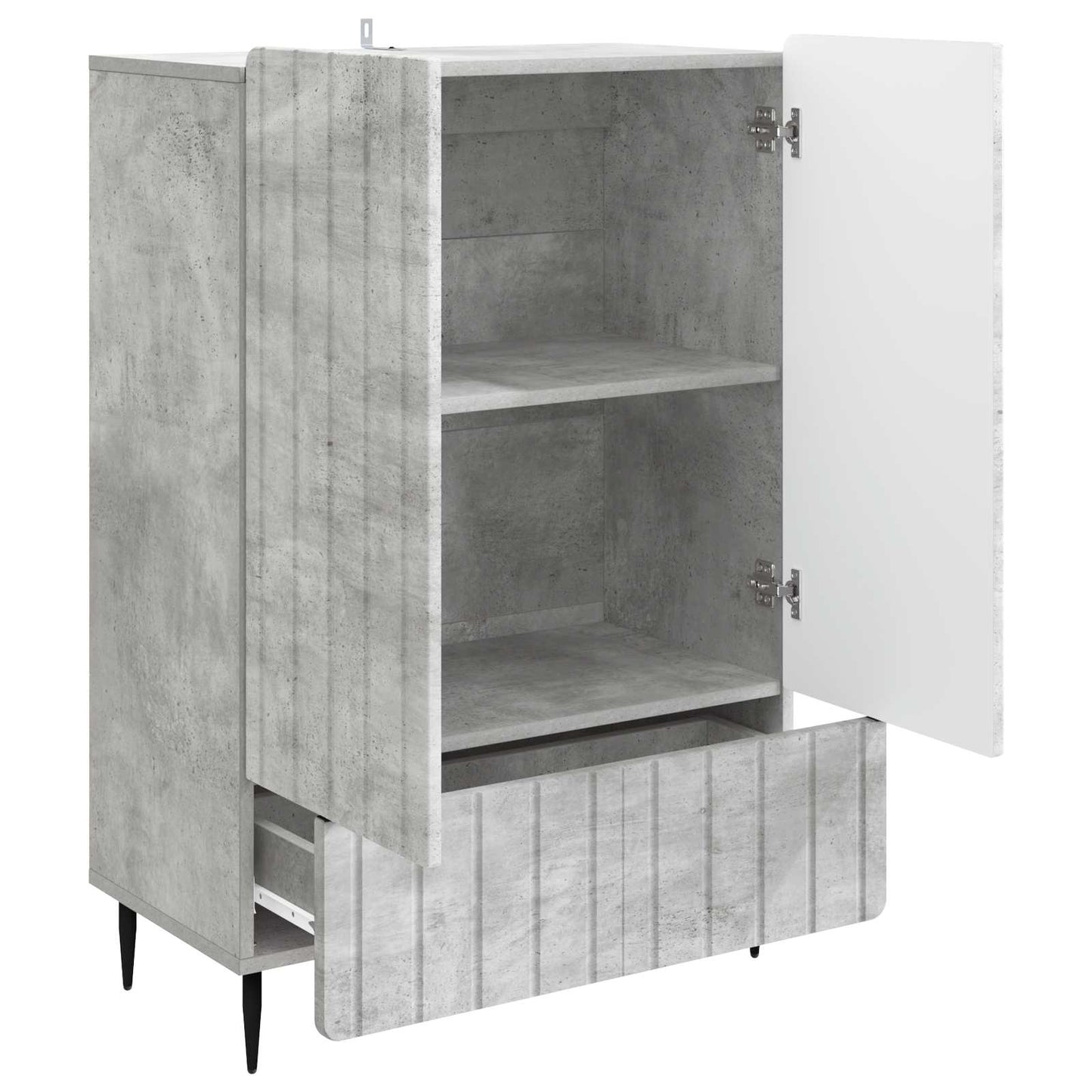 vidaXL Sideboard Concrete Grey 66 x 34.5 x 97 cm Engineered Wood