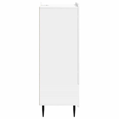 vidaXL Sideboard High Gloss White 66 x 34.5 x 97 cm Engineered Wood