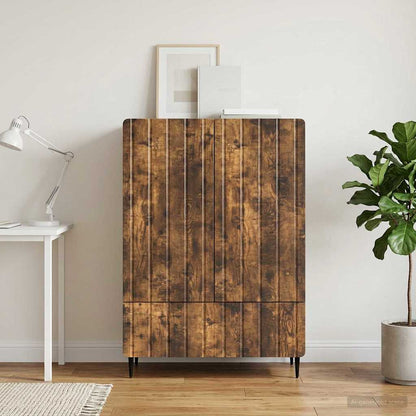 vidaXL Sideboard Smoked Oak 66 x 34.5 x 97 cm Engineered Wood