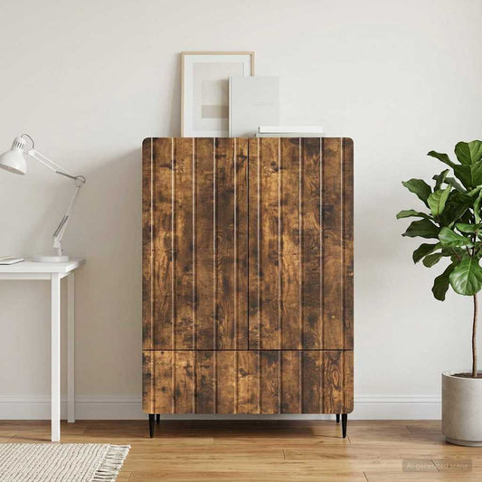 vidaXL Sideboard Smoked Oak 66 x 34.5 x 97 cm Engineered Wood