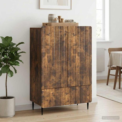 vidaXL Sideboard Smoked Oak 66 x 34.5 x 97 cm Engineered Wood
