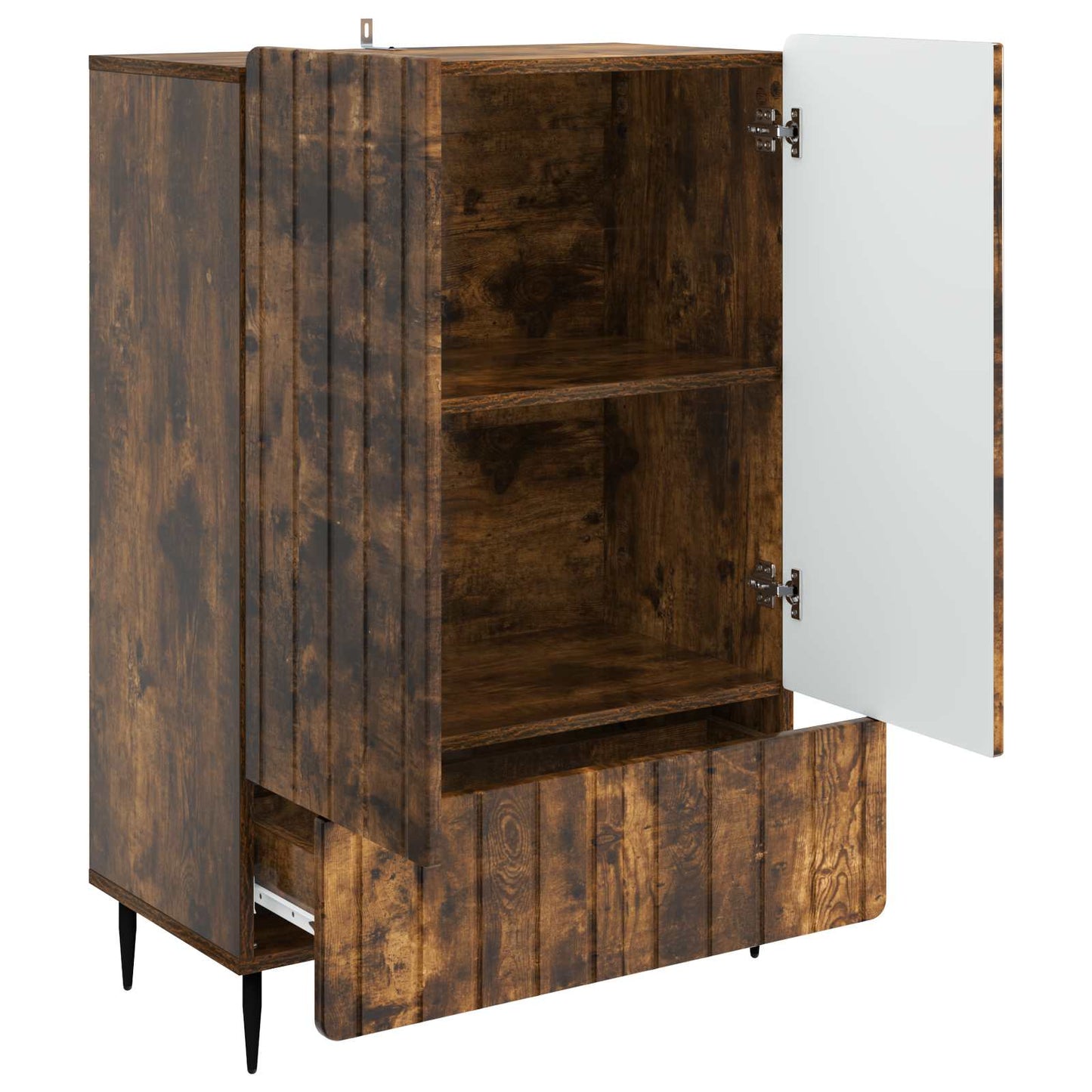 vidaXL Sideboard Smoked Oak 66 x 34.5 x 97 cm Engineered Wood