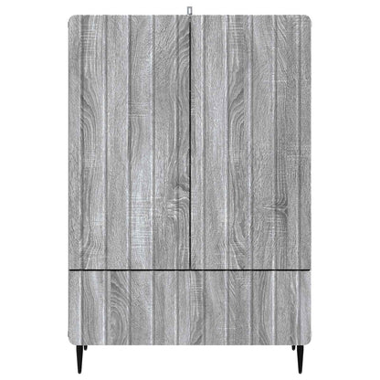 vidaXL Sideboard Grey Sonoma 66 x 34.5 x 97 cm Engineered Wood