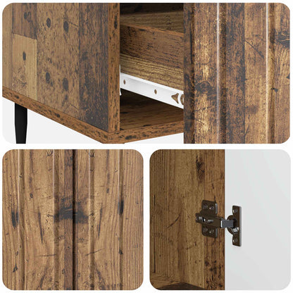 vidaXL Sideboard Old Wood 66 x 34.5 x 97 cm Engineered Wood