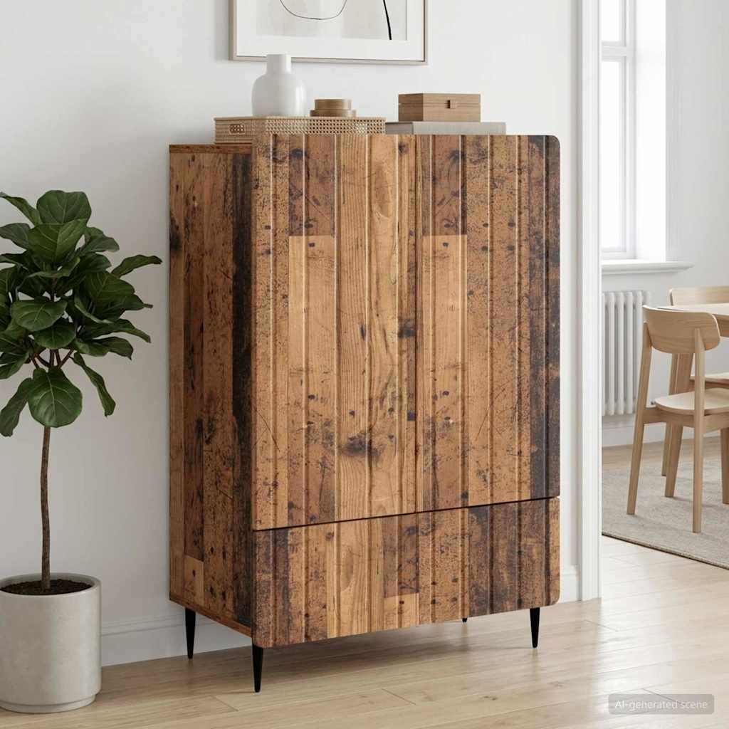 vidaXL Sideboard Old Wood 66 x 34.5 x 97 cm Engineered Wood