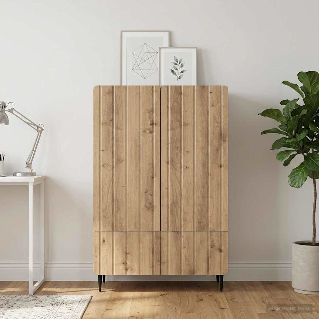 vidaXL Sideboard Artisan Oak 66 x 34.5 x 97 cm Engineered Wood