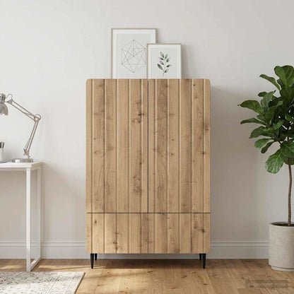 vidaXL Sideboard Artisan Oak 66 x 34.5 x 97 cm Engineered Wood