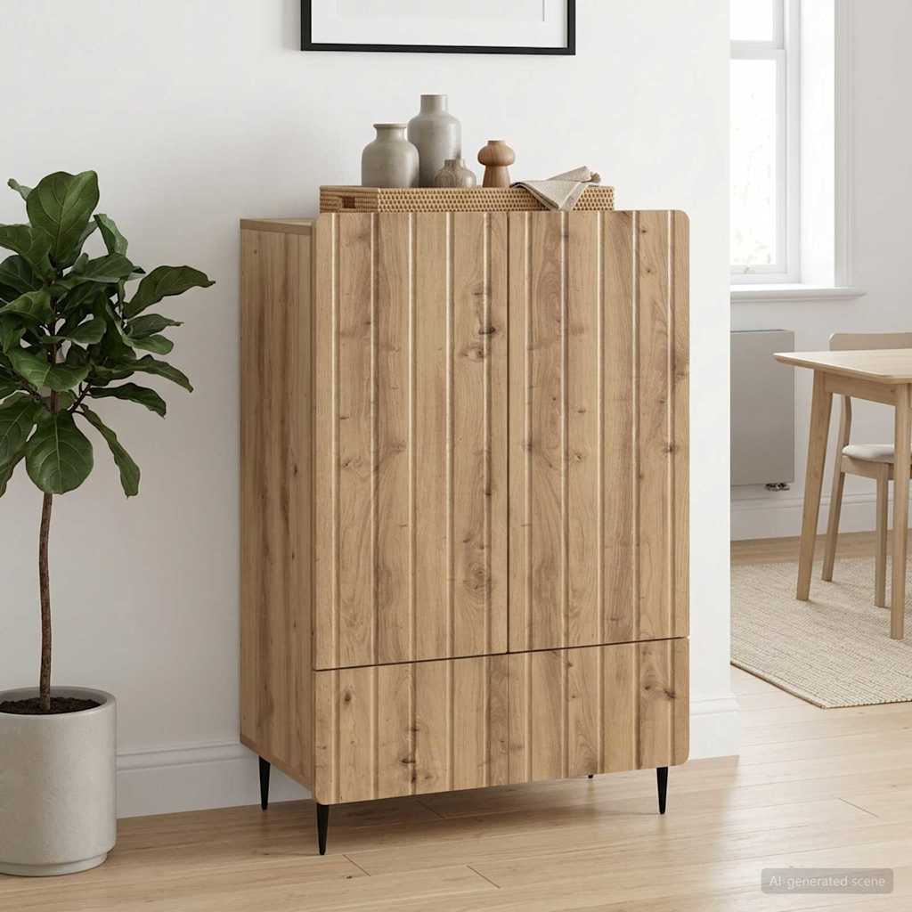 vidaXL Sideboard Artisan Oak 66 x 34.5 x 97 cm Engineered Wood