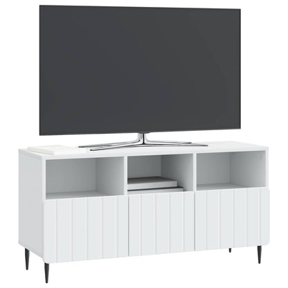 vidaXL TV Cabinet with Drawer White 102 x 34.5 x 50 cm Engineered Wood