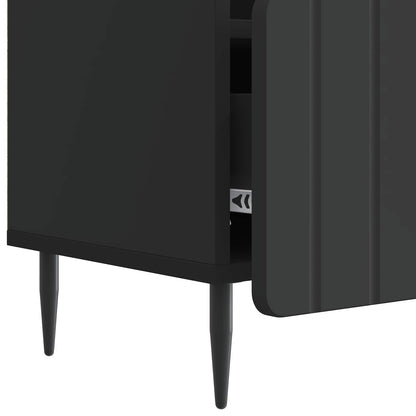 vidaXL TV Cabinet with Drawer Black 102 x 34.5 x 50 cm Engineered Wood