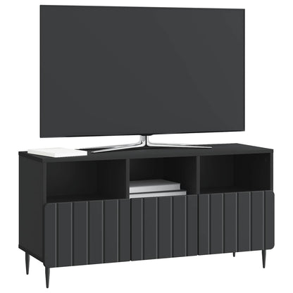 vidaXL TV Cabinet with Drawer Black 102 x 34.5 x 50 cm Engineered Wood