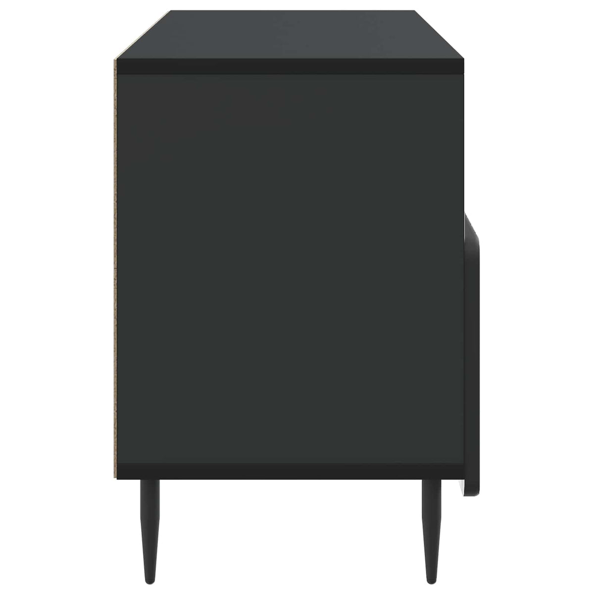 vidaXL TV Cabinet with Drawer Black 102 x 34.5 x 50 cm Engineered Wood