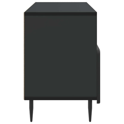 vidaXL TV Cabinet with Drawer Black 102 x 34.5 x 50 cm Engineered Wood