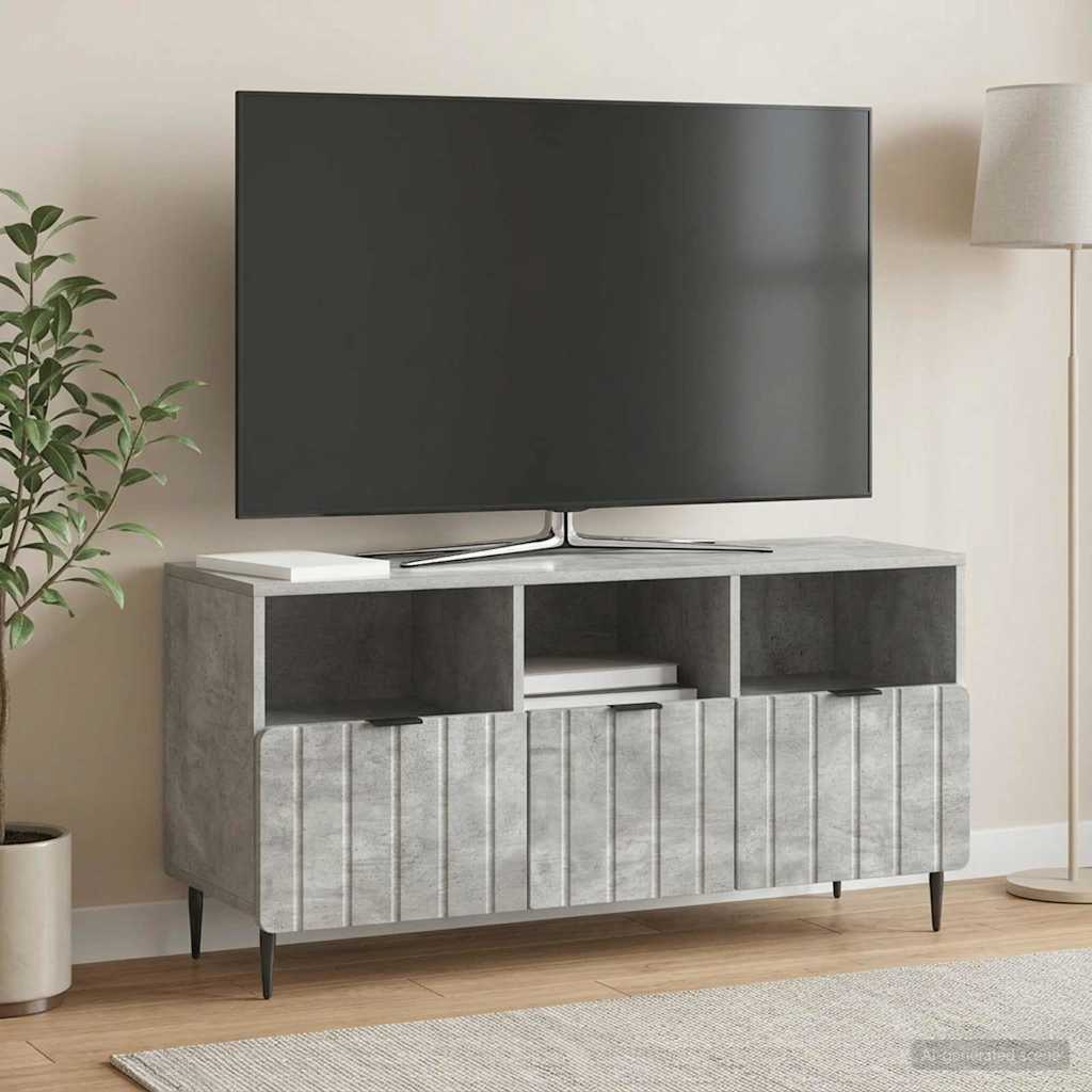 vidaXL TV Cabinet Concrete Grey 102 x 34.5 x 50 cm Engineered Wood