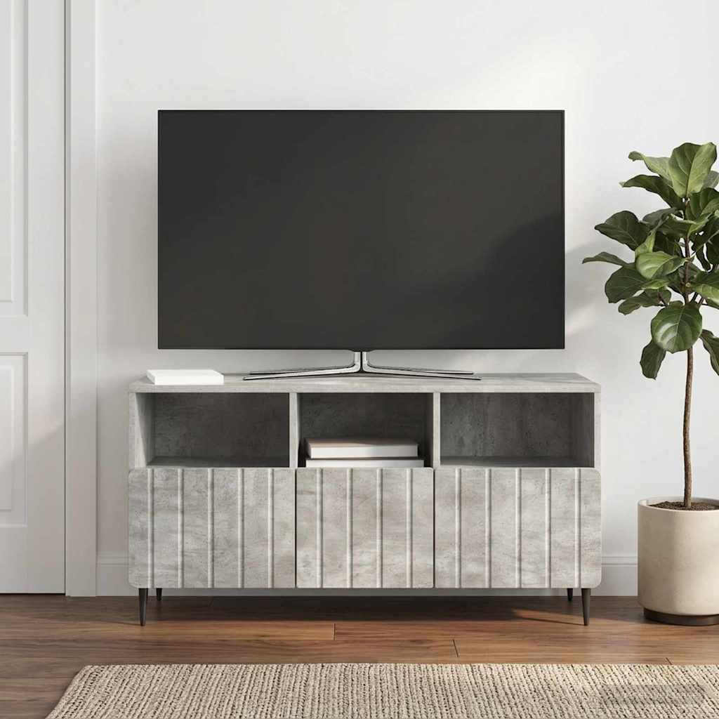 vidaXL TV Cabinet Concrete Grey 102 x 34.5 x 50 cm Engineered Wood