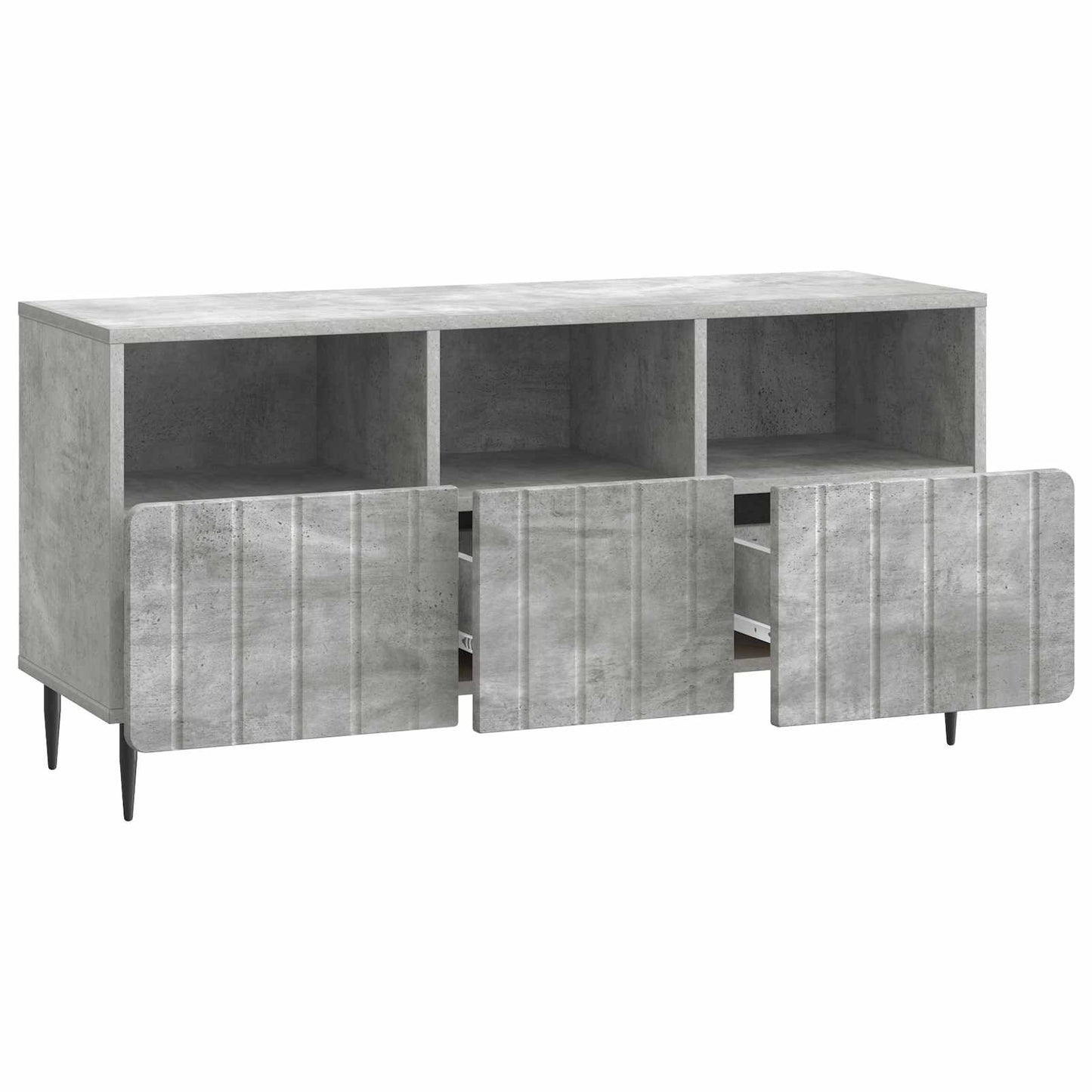 vidaXL TV Cabinet Concrete Grey 102 x 34.5 x 50 cm Engineered Wood