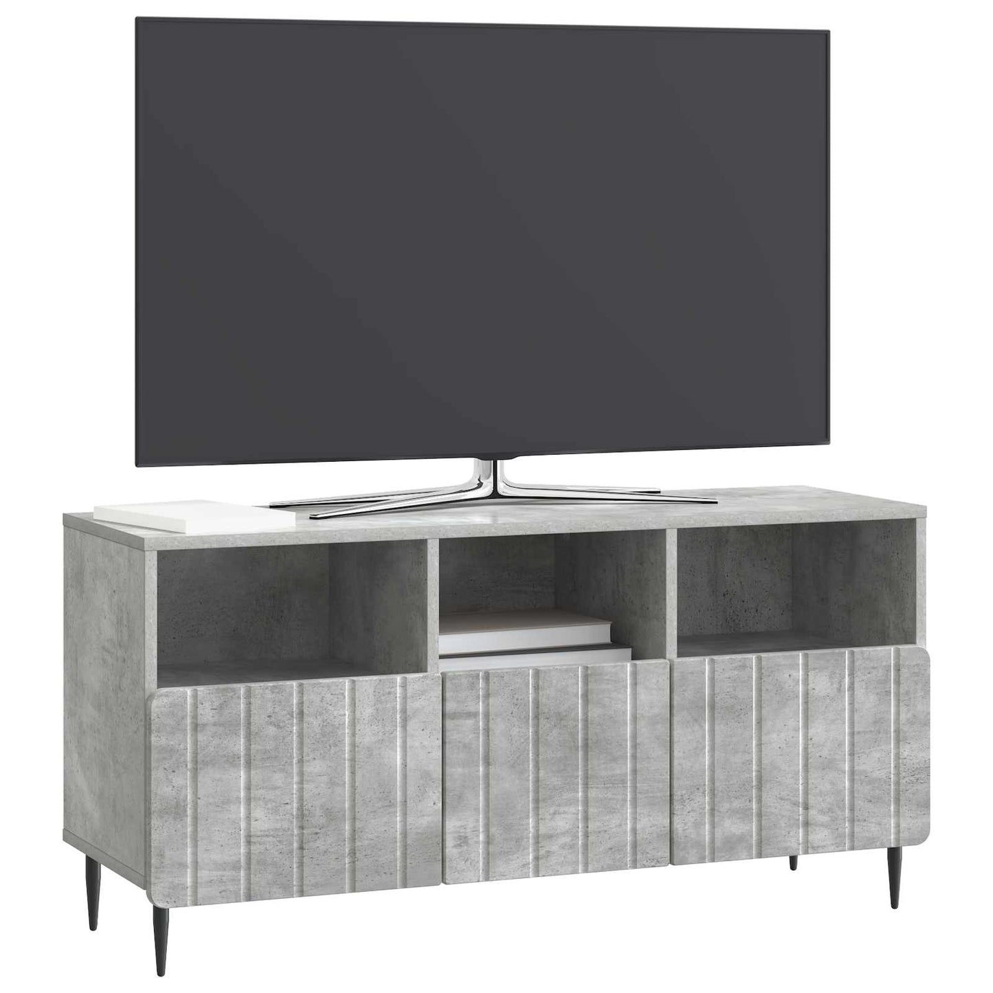 vidaXL TV Cabinet Concrete Grey 102 x 34.5 x 50 cm Engineered Wood
