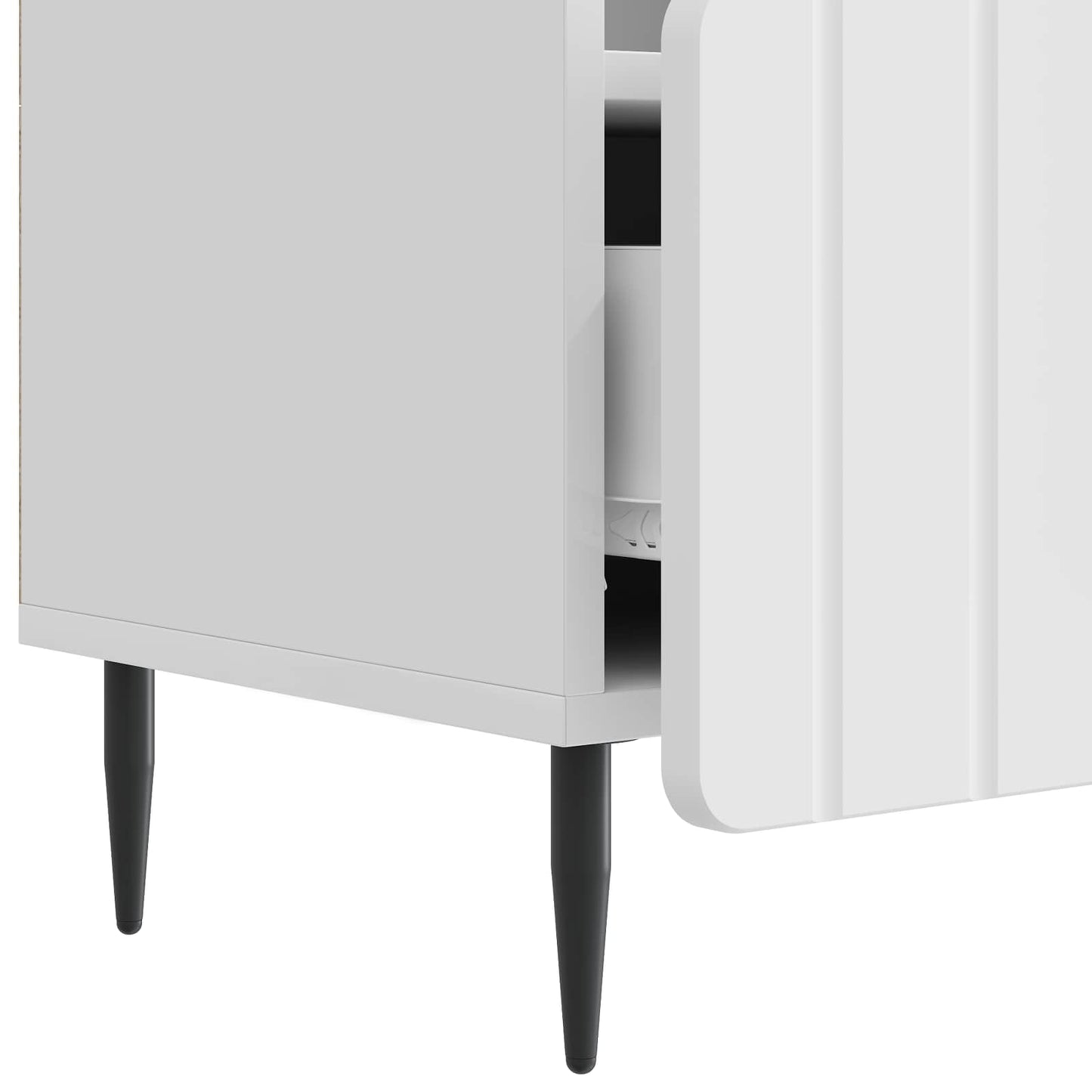 vidaXL TV Cabinet High Gloss White 102 x 34.5 x 50 cm Engineered Wood