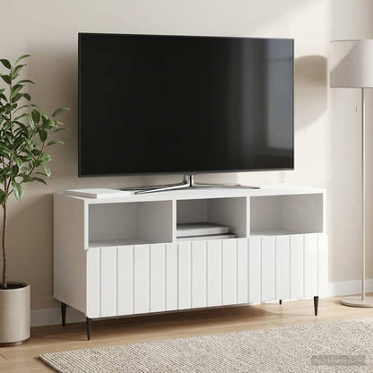 vidaXL TV Cabinet High Gloss White 102 x 34.5 x 50 cm Engineered Wood