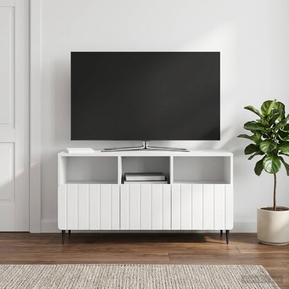 vidaXL TV Cabinet High Gloss White 102 x 34.5 x 50 cm Engineered Wood