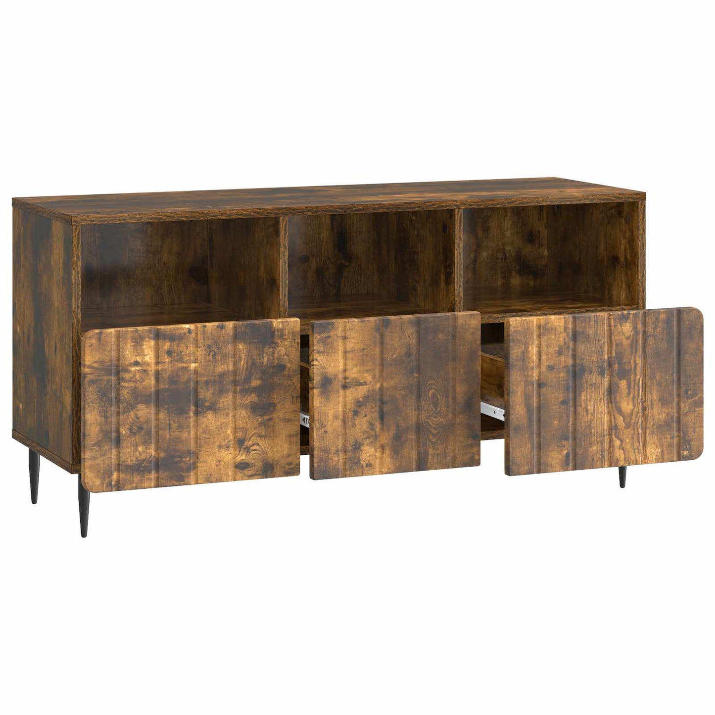 vidaXL TV Cabinet Smoked Oak 102 x 34.5 x 50 cm Engineered Wood