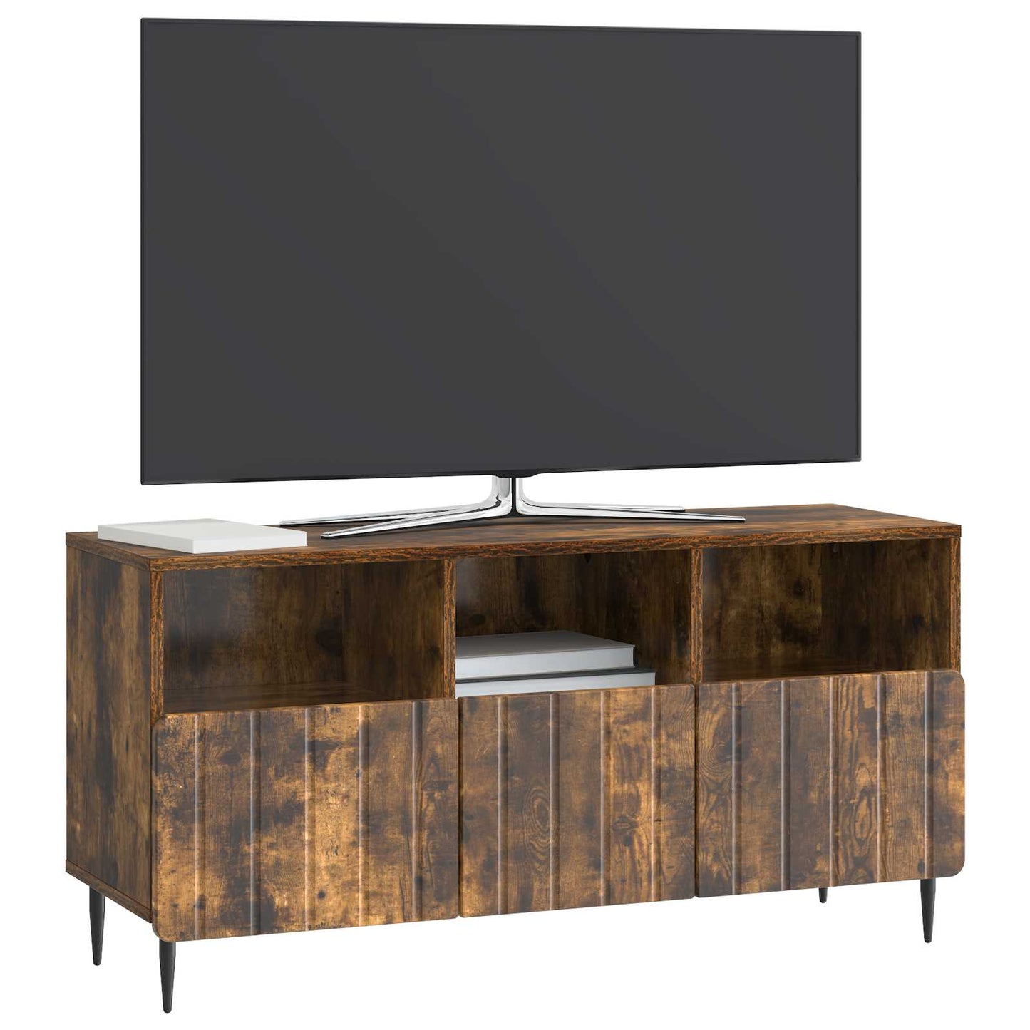 vidaXL TV Cabinet Smoked Oak 102 x 34.5 x 50 cm Engineered Wood