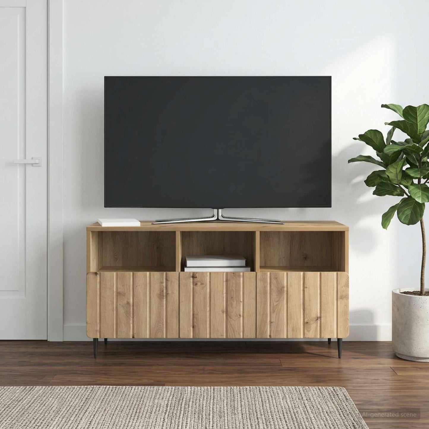 vidaXL TV Cabinet 102 x 34.5 x 50 cm Artisan Oak Engineered Wood