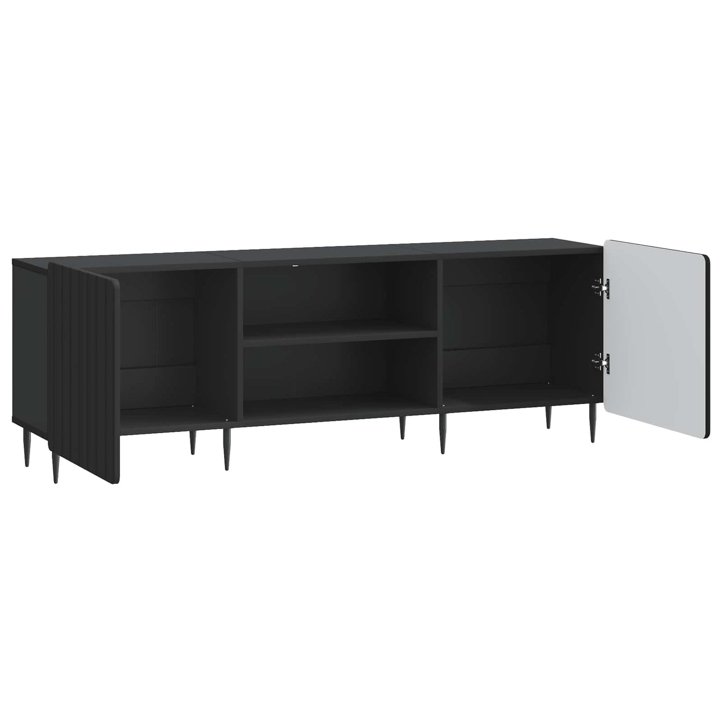 vidaXL TV Cabinet Black 150 x 31 x 52 cm Engineered Wood