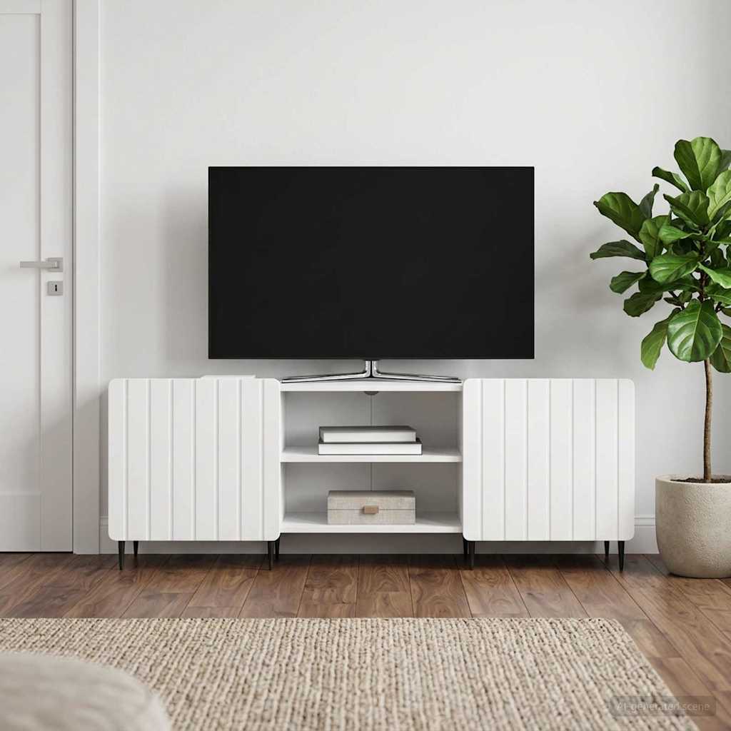 vidaXL TV Cabinet High Gloss White 150 x 31 x 52 cm Engineered Wood