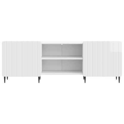 vidaXL TV Cabinet High Gloss White 150 x 31 x 52 cm Engineered Wood