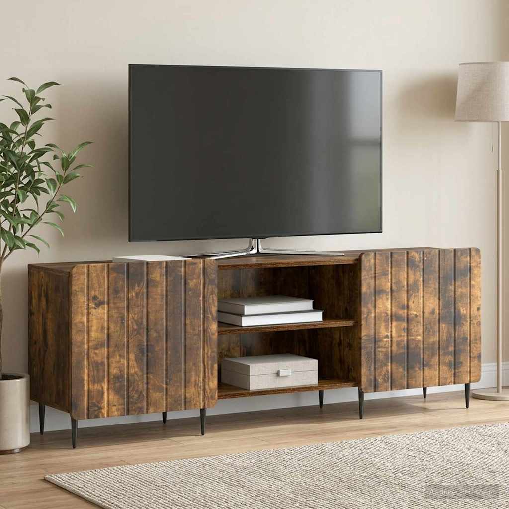 vidaXL TV Cabinet Smoked Oak 150 x 31 x 52 cm Engineered Wood