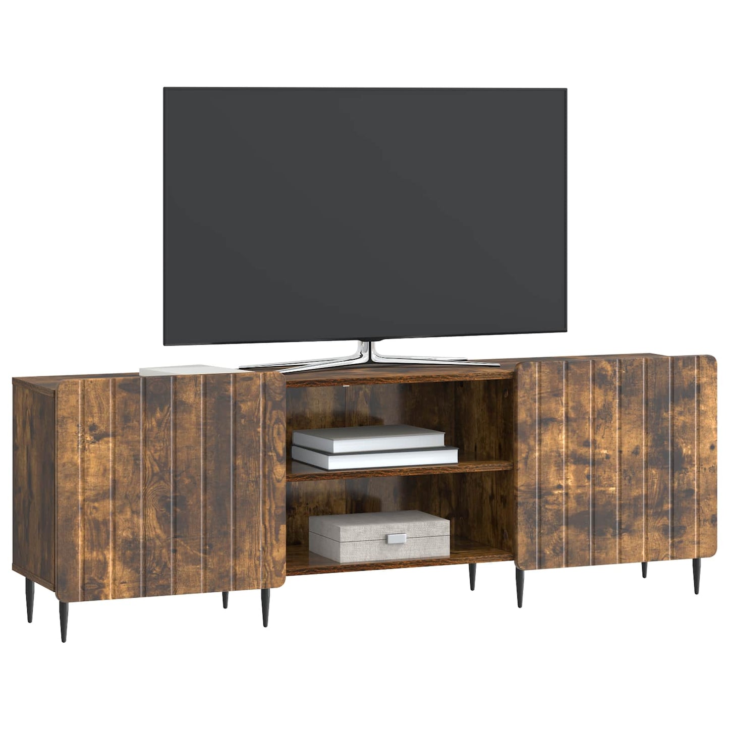 vidaXL TV Cabinet Smoked Oak 150 x 31 x 52 cm Engineered Wood