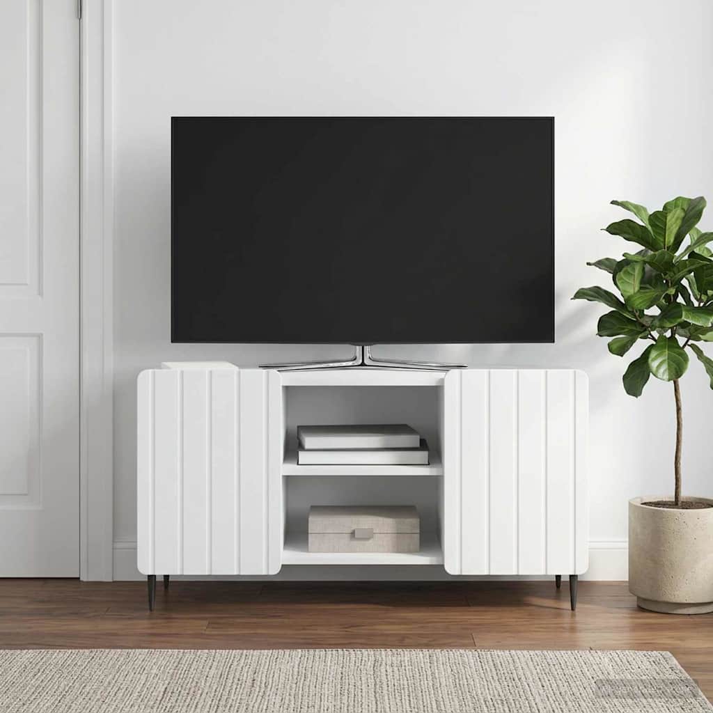vidaXL TV Cabinet White 102 x 34.5 x 52 cm Engineered Wood