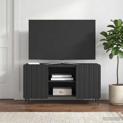 vidaXL TV Cabinet Black 102 x 34.5 x 52 cm Engineered Wood