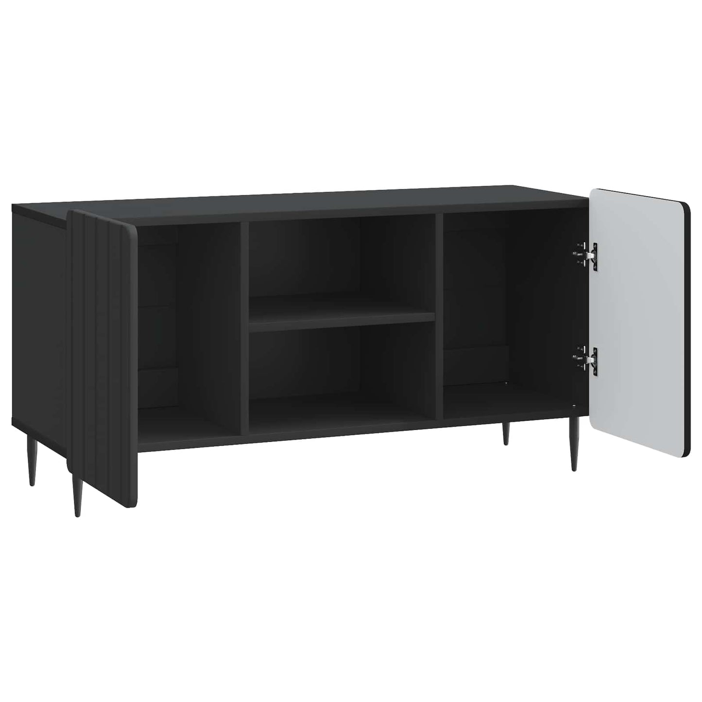 vidaXL TV Cabinet Black 102 x 34.5 x 52 cm Engineered Wood