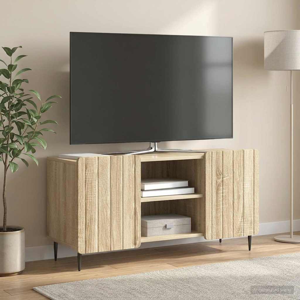 vidaXL TV Cabinet Sonoma Oak 102 x 34.5 x 52 cm Engineered Wood