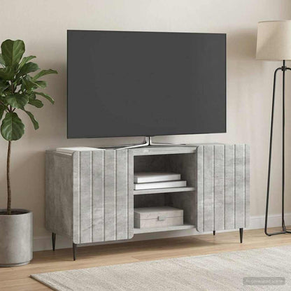 vidaXL TV Cabinet 102 x 34.5 x 52 cm Concrete Grey Engineered Wood