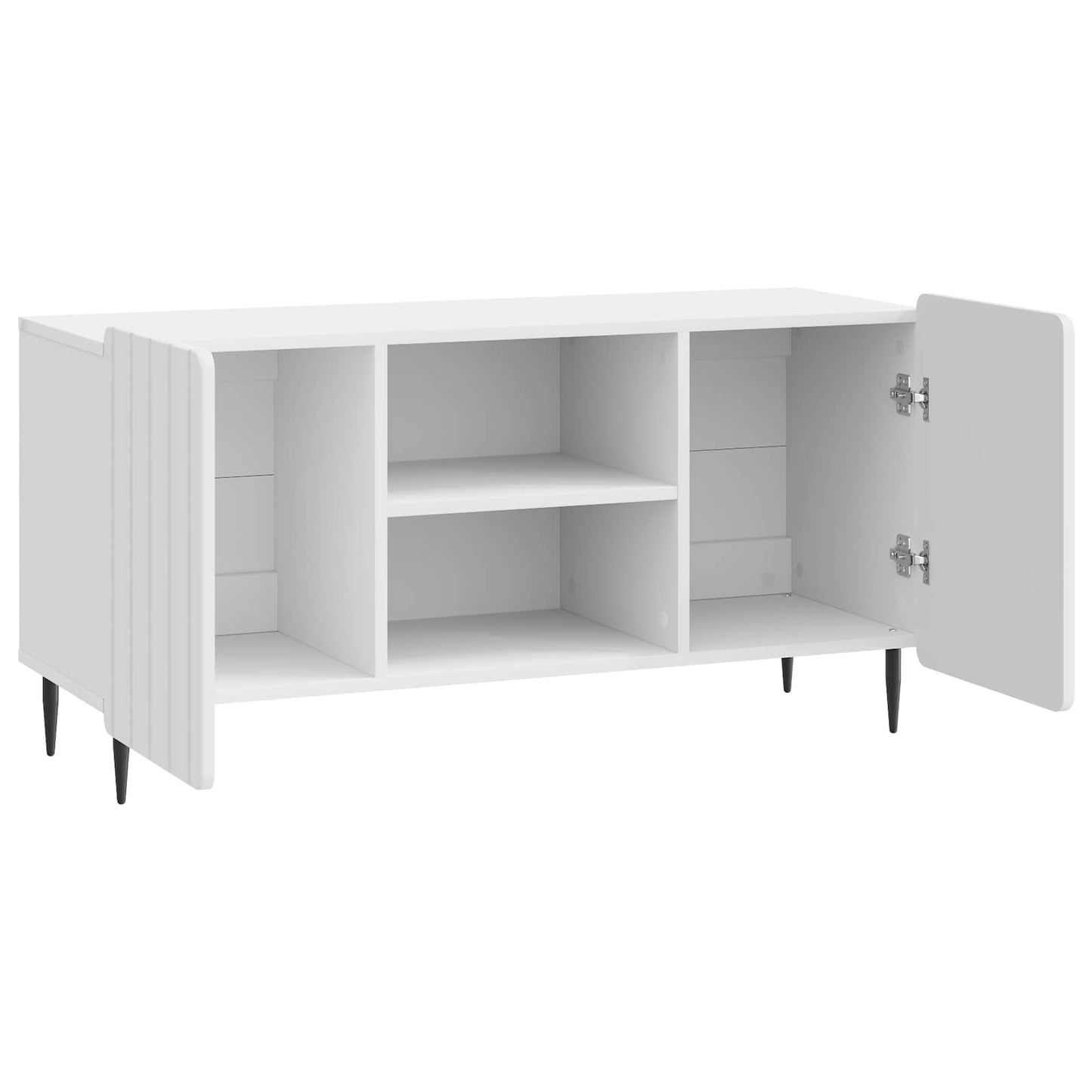vidaXL TV Cabinet High Gloss White 102 x 34.5 x 52 cm Engineered Wood