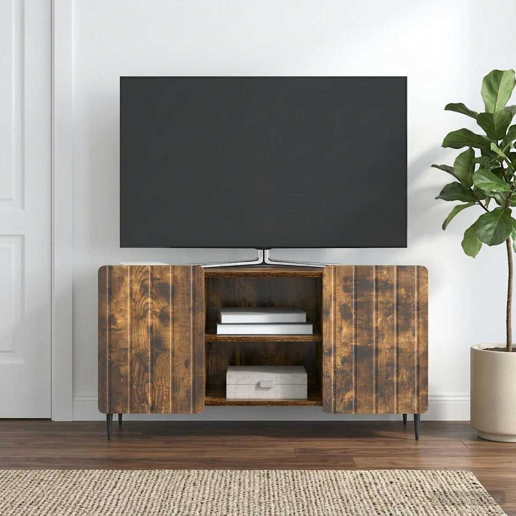 vidaXL TV Cabinet Smoked Oak 102 x 34.5 x 52 cm Engineered Wood