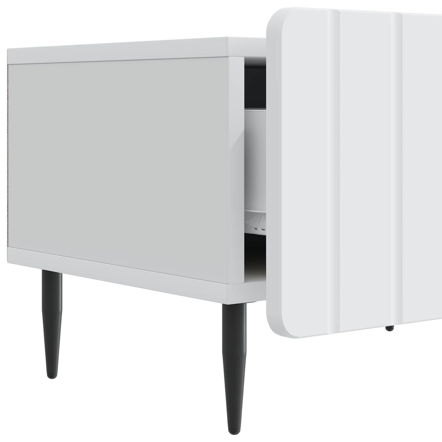 vidaXL TV Cabinet with Drawer White 147 x 34.5 x 32 cm Engineered Wood