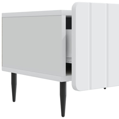 vidaXL TV Cabinet with Drawer White 147 x 34.5 x 32 cm Engineered Wood