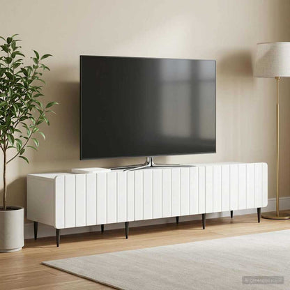vidaXL TV Cabinet with Drawer White 147 x 34.5 x 32 cm Engineered Wood