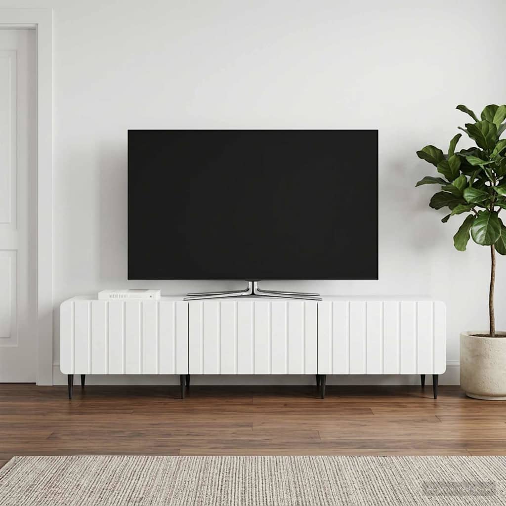 vidaXL TV Cabinet with Drawer White 147 x 34.5 x 32 cm Engineered Wood