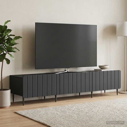 vidaXL TV Cabinet with Drawer Black 147 x 34.5 x 32 cm Engineered Wood