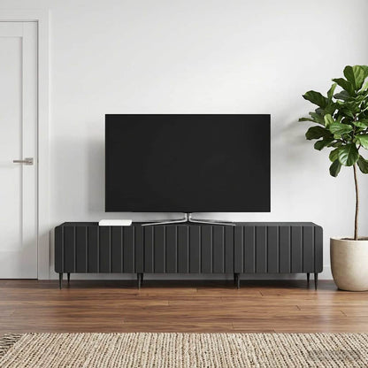 vidaXL TV Cabinet with Drawer Black 147 x 34.5 x 32 cm Engineered Wood