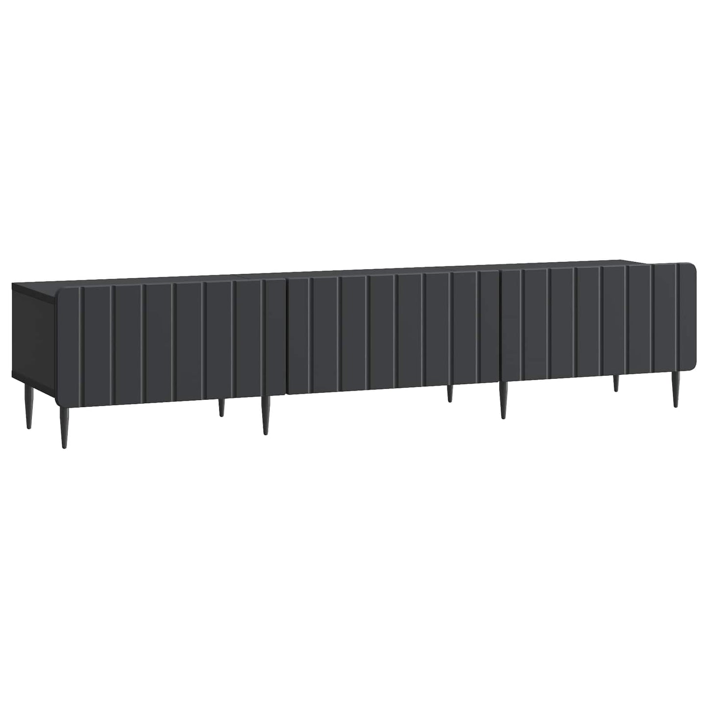 vidaXL TV Cabinet with Drawer Black 147 x 34.5 x 32 cm Engineered Wood