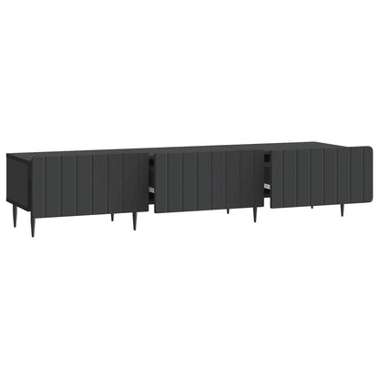 vidaXL TV Cabinet with Drawer Black 147 x 34.5 x 32 cm Engineered Wood