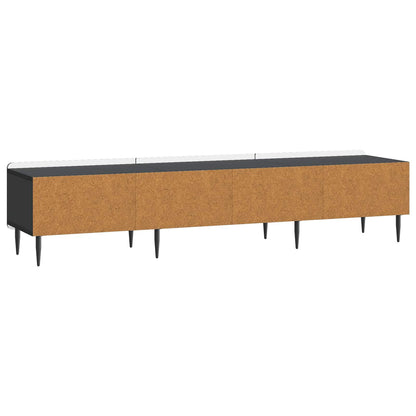 vidaXL TV Cabinet with Drawer Black 147 x 34.5 x 32 cm Engineered Wood