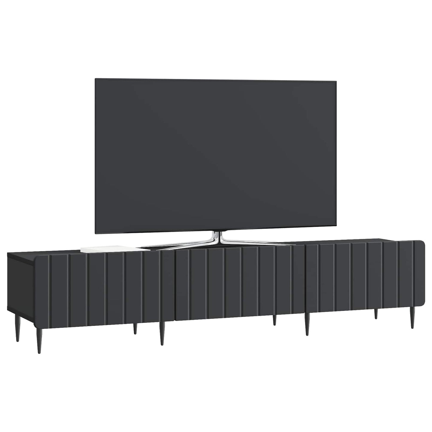 vidaXL TV Cabinet with Drawer Black 147 x 34.5 x 32 cm Engineered Wood