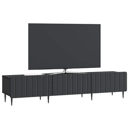 vidaXL TV Cabinet with Drawer Black 147 x 34.5 x 32 cm Engineered Wood
